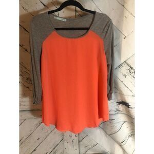 Maurices size medium M orange baseball blouse